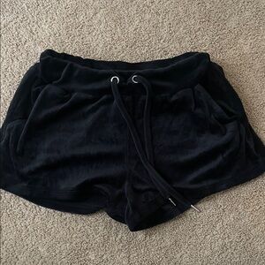 H&M Black Velvet Shorts